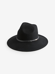Barbour® Black Tack Fedora Hat - Image 1 of 1