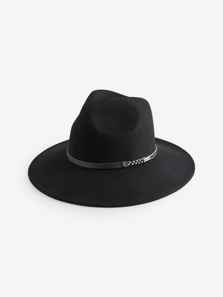 Barbour® Black Tack Fedora Hat - Image 1 of 1