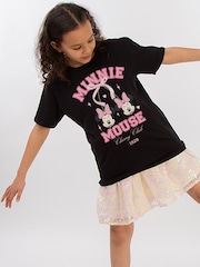 Brands In Black Girls Disney Minnie Mouse Club 100% Cotton T-Shirt - Image 1 of 4