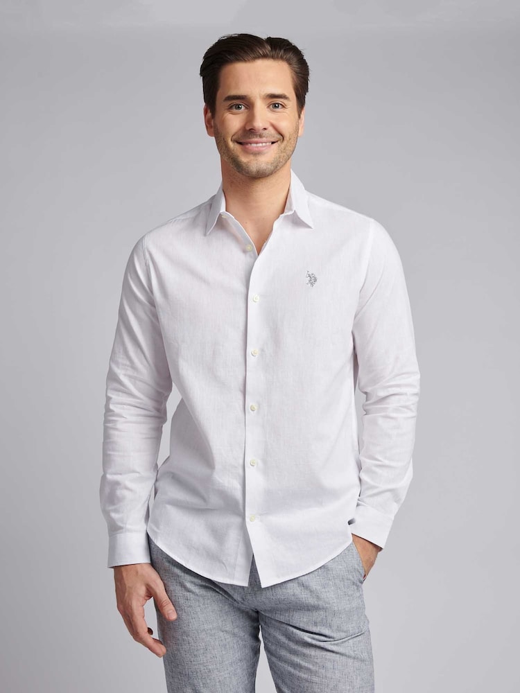 U.S. Polo Assn. White Mens Blend Shirt - Image 1 of 7