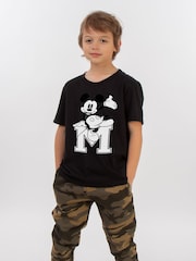 Brands In Black Boys Disney Mickey Mouse M Sitting 100% Cotton T-Shirt - Image 2 of 4
