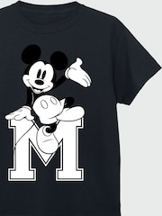 Brands In Black Boys Disney Mickey Mouse M Sitting 100% Cotton T-Shirt - Image 4 of 4