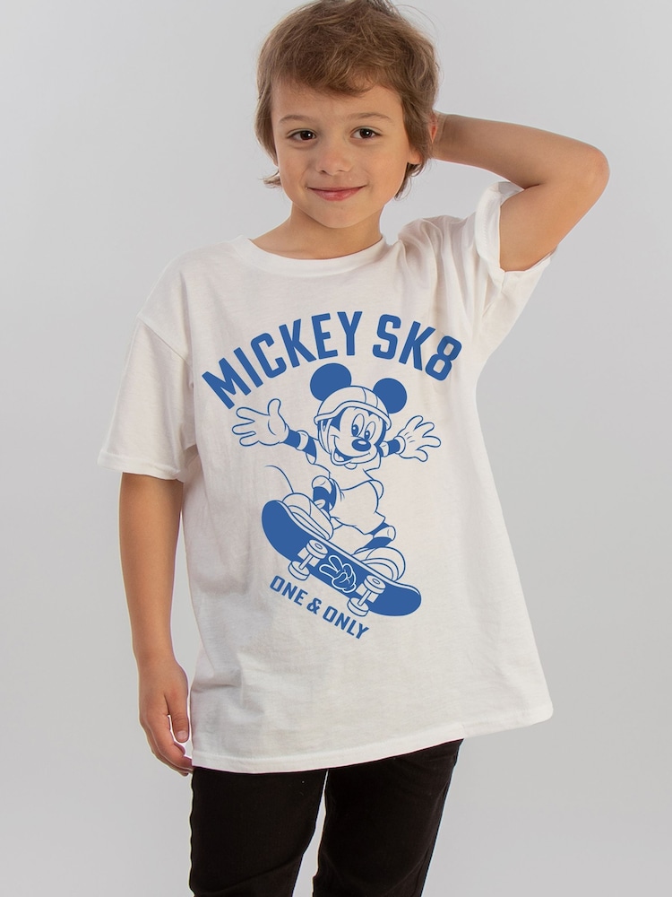 Brands In White Boys Disney Mickey Mouse 100% Cotton T-Shirt - Image 2 of 4