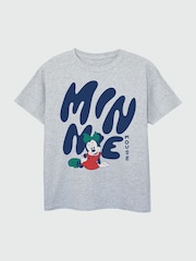 Brands In Grey Girls Disney Minnie Mouse Sitting T-Shirt - Image 3 of 4
