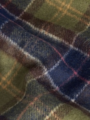 Barbour® Dark Green Tartan Lambswool Scarf - Image 4 of 4