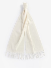 Barbour® Cream Lambswool Woven Scarf - Image 2 of 7