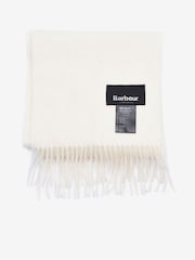 Barbour® Cream Lambswool Woven Scarf - Image 4 of 7