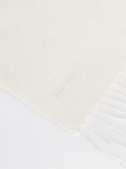 Barbour® Cream Lambswool Woven Scarf - Image 6 of 7