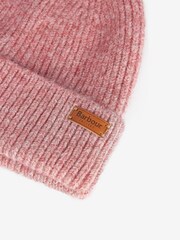 Barbour® Pink Pendle Beanie Hat - Image 4 of 5