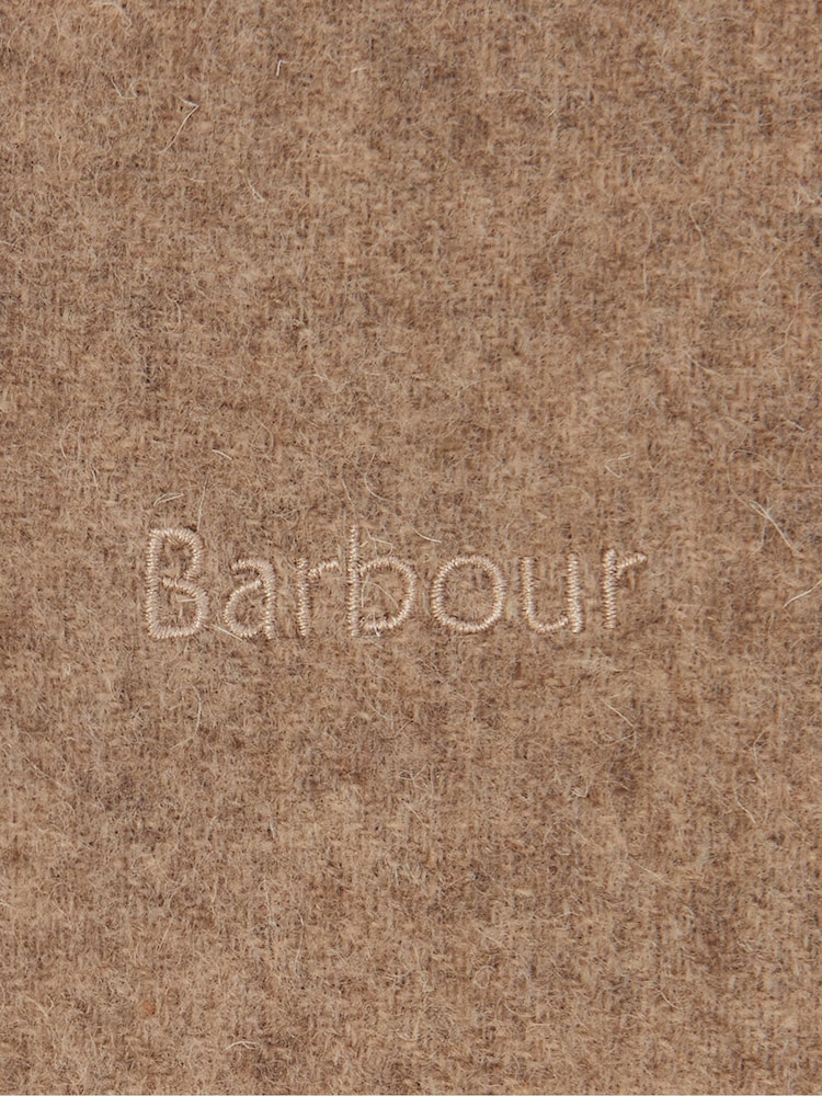 Barbour® Beige Lambswool Woven Scarf - Image 4 of 4