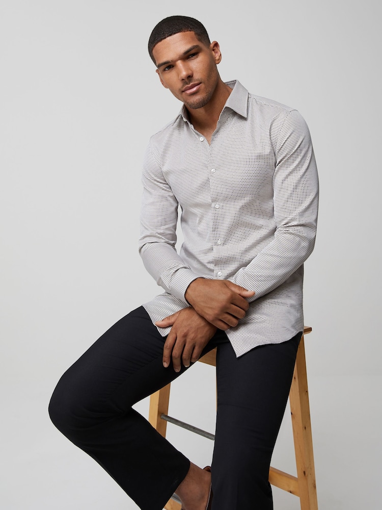 BOSS Natural Slim Fit Stretch Poplin Hank Shirt - Image 4 of 4