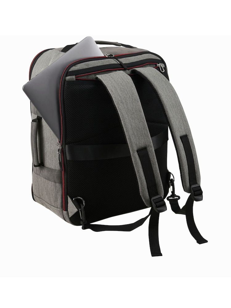 Cabin Max Grey Chrome Manhattan 45cm Cabin Backpack - Image 3 of 4