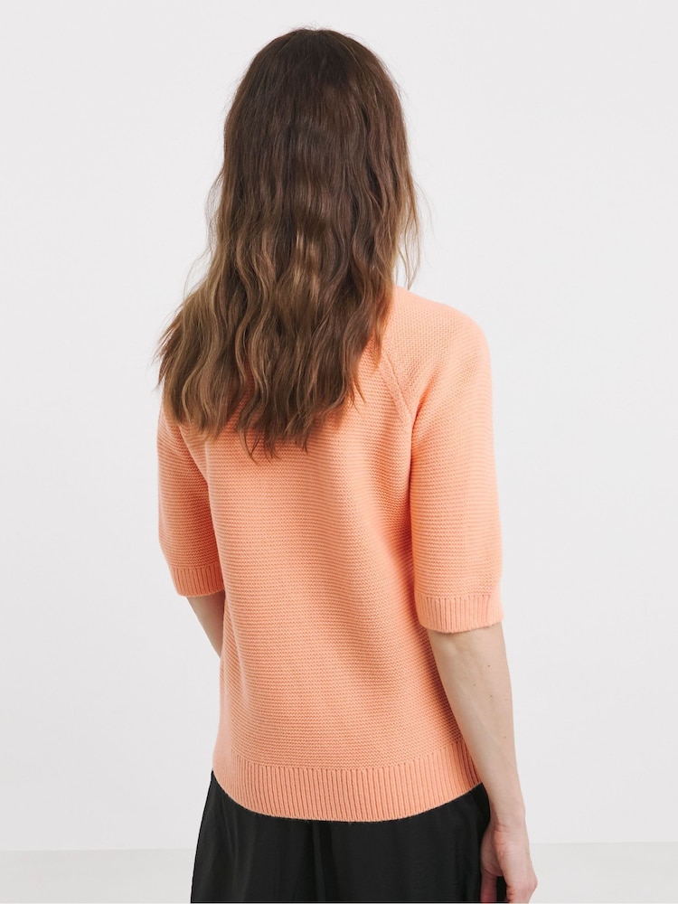 JD Williams Orange Short Sleeve Jumper - Image 2 of 4 JD Williams Orange Short Sleeve Jumper - Image 2 of 4