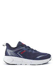 Pavers Blue Wide Fit Memory Foam Trainers - Image 1 of 5
