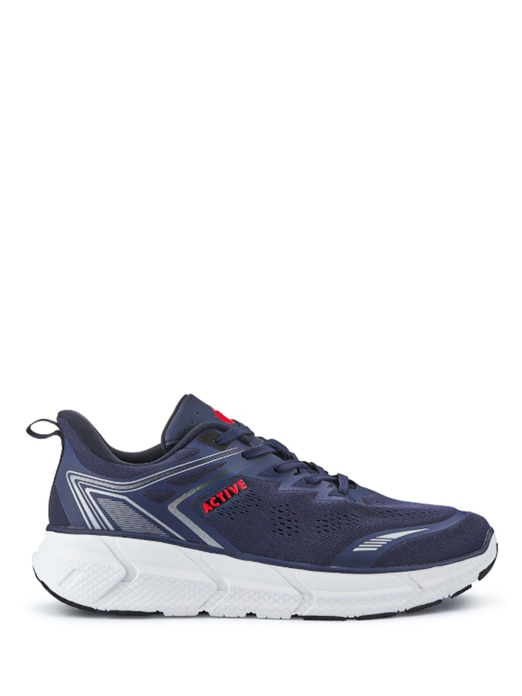 Pavers Blue Wide Fit Memory Foam Trainers - Image 1 of 5