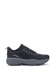 Pavers Black Lightweight Memory Foam Trainers - Image 1 of 5