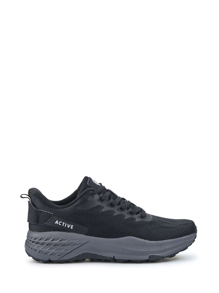 Pavers Black Lightweight Memory Foam Trainers - Image 1 of 5