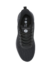 Pavers Black Lightweight Memory Foam Trainers - Image 4 of 5