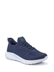 Pavers Blue Slip-On Wide-Fit Trainers - Image 2 of 5
