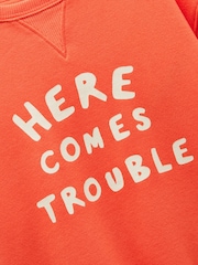 Orange - Joules – Sundaze – Rundhals-Sweatshirt mit Slogan für Kinder - Bild 3 von 5