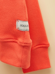 Joules Kids' Sundaze Orange Slogan Crew Neck Sweatshirt - Image 8 of 9