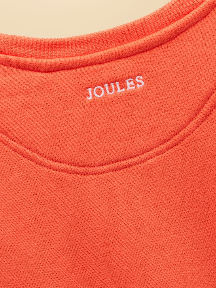 Joules Kids' Sundaze Orange Slogan Crew Neck Sweatshirt - Image 9 of 9 Joules Kids' Sundaze Orange Slogan Crew Neck Sweatshirt - Image 9 of 9