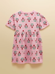 Joules Girls' Emma Pink Short Sleeve Sweater Dress - Image 2 of 5