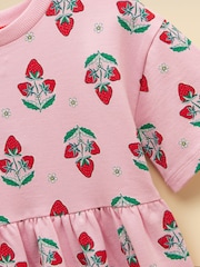 Joules Girls' Emma Pink Short Sleeve Sweater Dress - Image 3 of 5