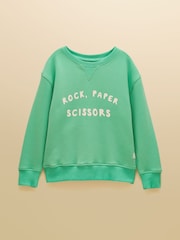 Türkisgrün - Joules – Sundaze – Rundhals-Sweatshirt mit Slogan für Kinder - Bild 1 von 4
