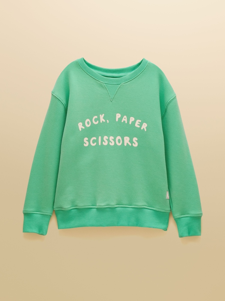 Türkisgrün - Joules – Sundaze – Rundhals-Sweatshirt mit Slogan für Kinder - Bild 1 von 4