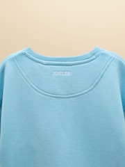 Joules Kids' Sundaze Light Blue Slogan Crew Neck Sweatshirt - Image 4 of 4