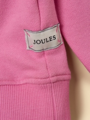 Joules Kids' Sundaze Bright Pink Slogan Crew Neck Sweatshirt - Image 6 of 7