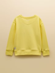 Geltona - „Joules“ vaikiškas džemperis su apvalia kaklo iškirpte „Sundaze“ šūkiu - 2 paveikslėlis iš 5