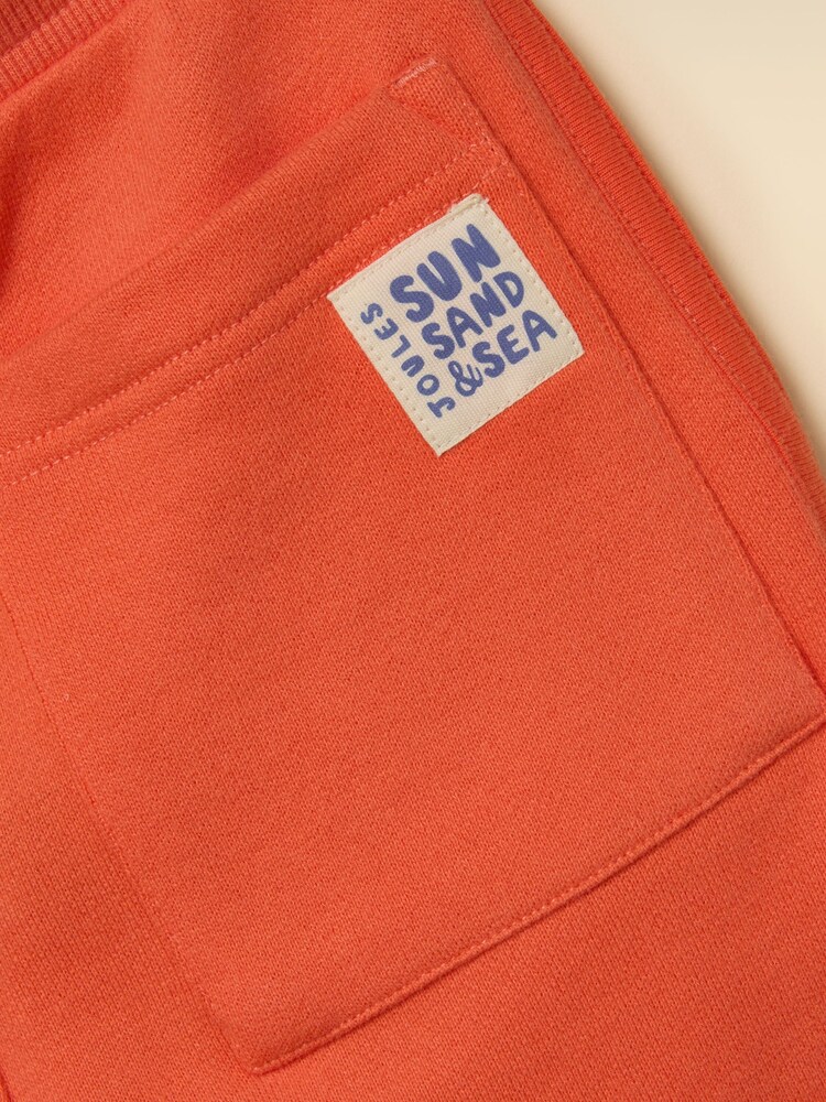Joules Kids' Sundaze Orange Loopback Sweat Shorts - Image 9 of 9 Joules Kids' Sundaze Orange Loopback Sweat Shorts - Image 9 of 9