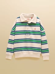 أخضر وأبيض - سويت شيرت بياقة للأولاد من Joules - صورة 1 من 5