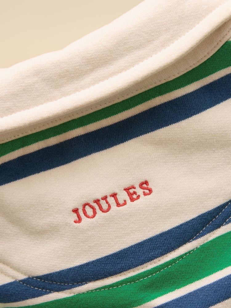 Πράσινο & Λευκό με ρίγες - Joules Boys' Sweatshirt with Collar - Εικόνα 6 του 6