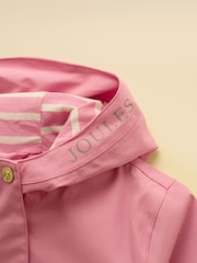 Joules Kids' Port-Mini Pink Waterproof Raincoat With Hood - Image 4 of 4