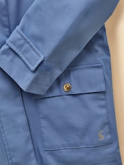 Joules Kids' Port-Mini Blue Waterproof Raincoat With Hood - Image 5 of 5