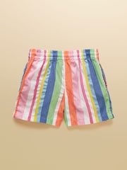 Joules Girls' Amara Multi Striped Woven Shorts - Image 2 of 5