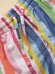 Joules Girls' Amara Multi Striped Woven Shorts - Image 3 of 5