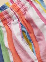 Joules Girls' Amara Multi Striped Woven Shorts - Image 6 of 6