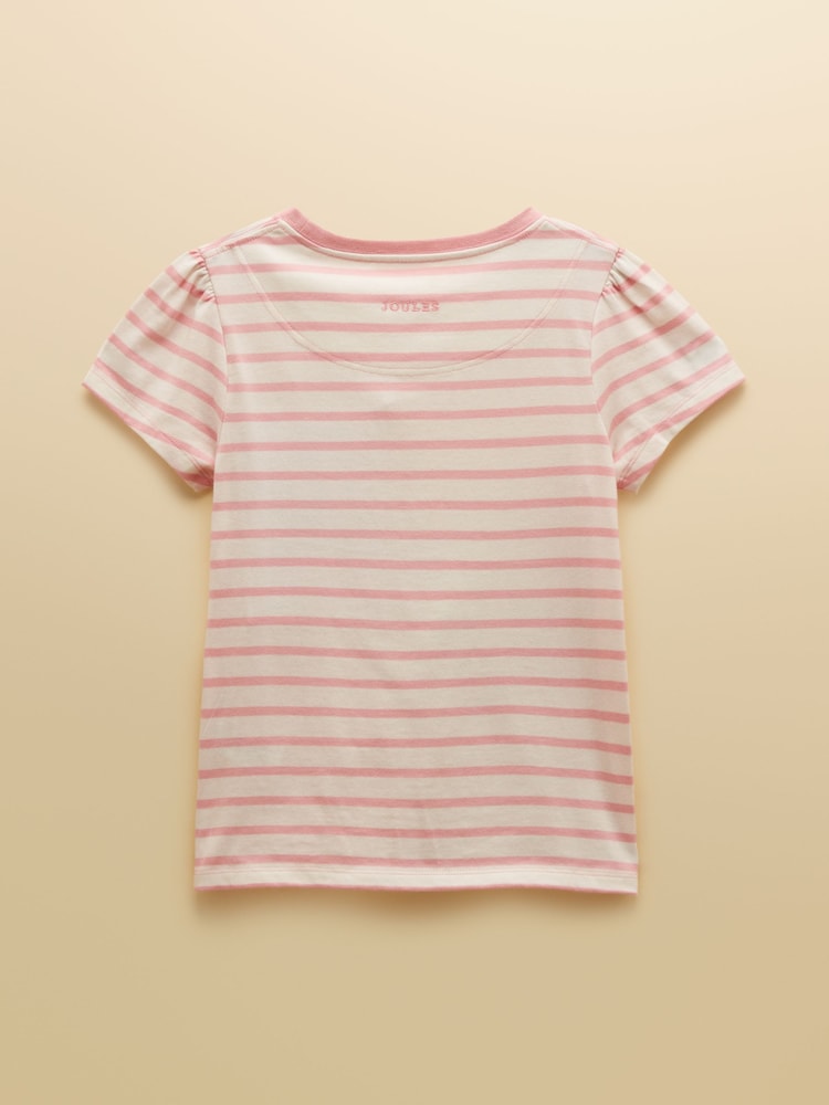 Rosa con conejito - Camiseta de algodón con apliques para niña Astra de Joules - Imagen 2 de 4
