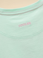 Joules Girls' Astra Blue Applique Cotton T-Shirt - Image 5 of 5