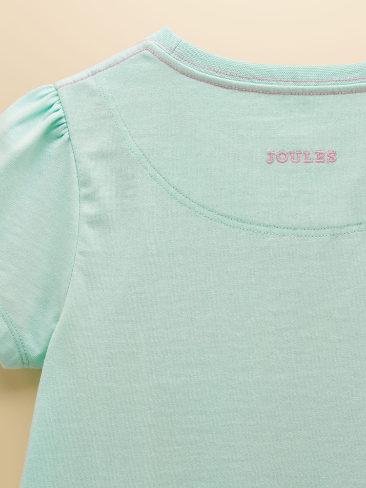 Azul - Camiseta de algodón con apliques Astra para niña de Joules - Imagen 6 de 6