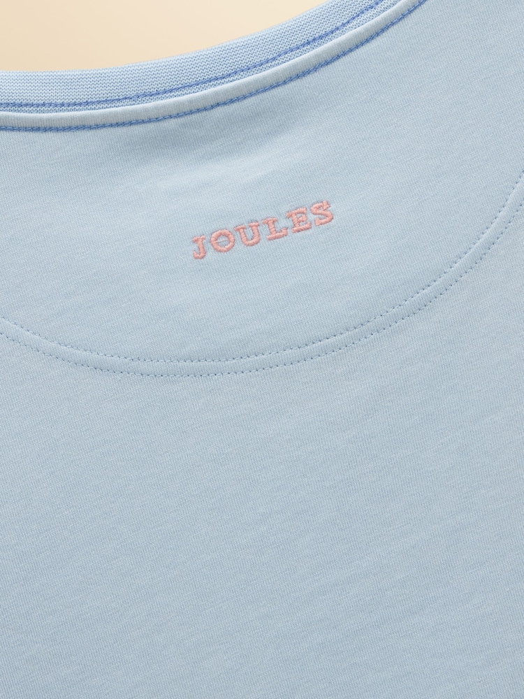 Joules Girls' Astra Blue Dogs Applique Cotton T-Shirt - Image 5 of 5