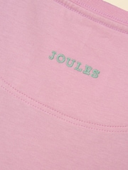 Rosa - Joules flickor kortärmad bomulls-T-shirt med tryck "Let's Go" - Bild 5 av 5