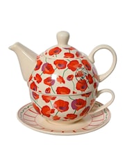 Decoris Poppy Porcelain Tea for One - Image 1 of 2