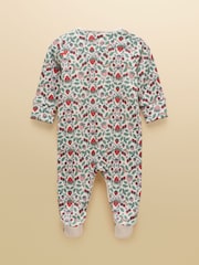 Joules Razamataz Cream Strawberries Cotton Babygrow - Image 2 of 5