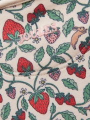Joules Razamataz Cream Strawberries Cotton Babygrow - Image 5 of 5