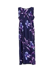Cyberjammies Blue Nora Rose Floral Print Long Nightdress - Image 4 of 4